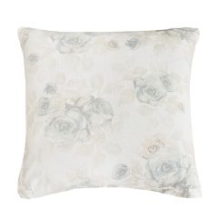 Washed Linen Floral Euro Sham