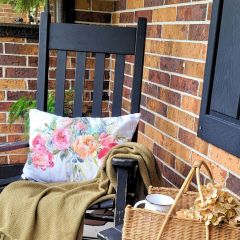 Watercolor Floral Accent Pillow