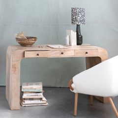 Waterfall Edge 3 Drawer Desk