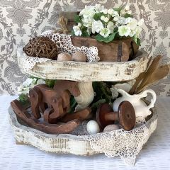 Wavy Two Tier Oval Display Tray