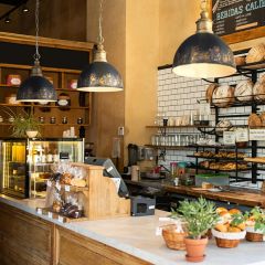 Weathered Black and Gold Single Bulb Pendant Light