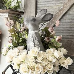 Weathered Bunny Statue