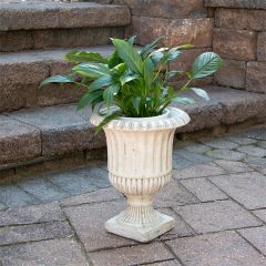 Weathered Cement Urn Garden Planter