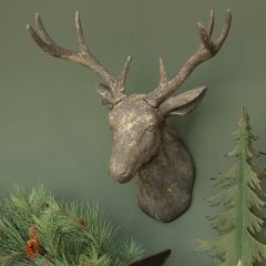 Weathered Deer Head Wall Mount