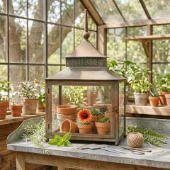 Weathered Garden Keep Display Lantern