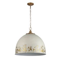 Weathered Ivory and Gold 5 Bulb Pendant Light