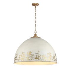 Weathered Ivory and Gold 8 Bulb Pendant Light
