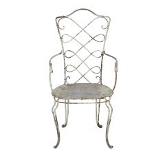 Weathered Metal Accent Chair