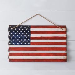 Weathered Metal American Flag Wall Decor
