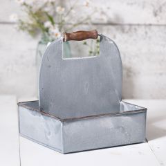 Weathered Metal Handled Display Caddy