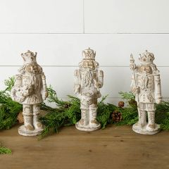 Weathered Nutcracker With Wreath And Candle
