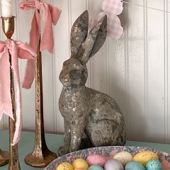 Weathered Rabbit Statue Set of 2