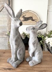 Weathered Bunny Statue 20 Inch