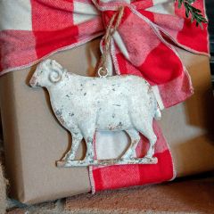 Weathered Ram Christmas Ornament