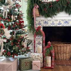 Weathered Red Metal Lantern