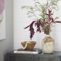 Weathered Round Terra Cotta Vase