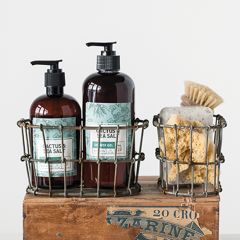 Weathered Wire Cottage Basket