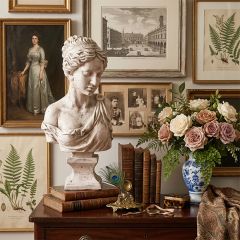 Weathered Woman Bust Statue