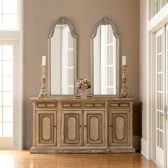 Weathered Wood Console Cabinet