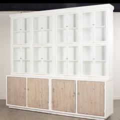 Weathered Wood Door Pine Bookcase