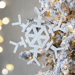 Weathered Wood Snowflake Wall Decor