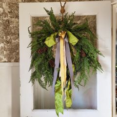 Weeping Cedar and Cone Wreath