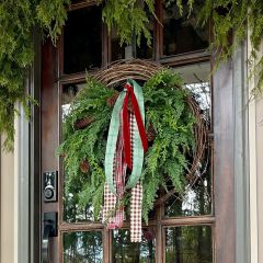 Weeping Cedar and Cone Wreath