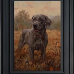 Weimaraner Rustic Canvas Wall Art
