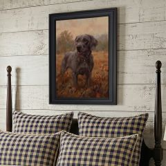Weimaraner Rustic Canvas Wall Art