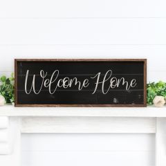 Welcome Home Black Framed Wall Art