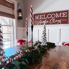 Welcome Santa Claus Red Wall Art