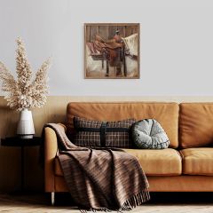 Western Saddle By Nina Blue Wall Art