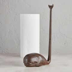 Whale Tail Cast Iron Paper Towel Holder