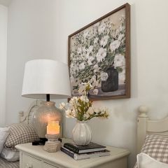 White Bouquet Gray Vase Wall Art By Julia Purinton