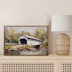 White Bridge Framed Wall Art