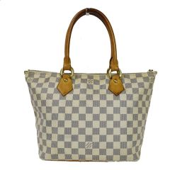White Canvas Louis Vuitton Saleya Bag