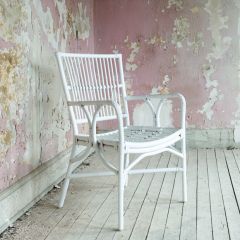White Handmade Rattan Chair