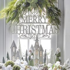 White Merry Christmas Sign