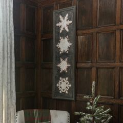 White Metal Snowflakes Framed Print
