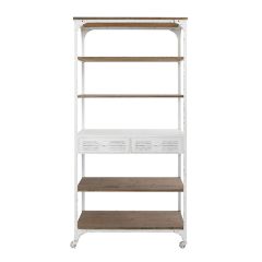 White Rolling Shelving Unit