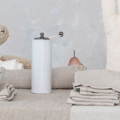 White Stoneware Spice Grinder