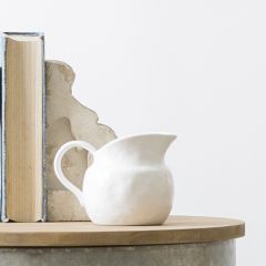 White Stoneware Vintage Reproduction Pitcher 14 Ounce