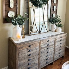 Whitewash 12 Drawer Apothecary Cabinet