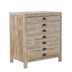 Whitewash 4 Drawer Apothecary Chest