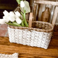 Whitewash Farmhouse Market Basket