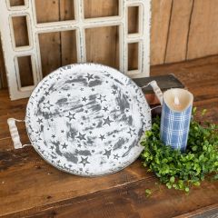 Whitewash Metal Star Tray
