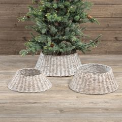 Whitewash Tree Skirt Basket Set of 3