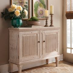Whitewash Wood 2 Door Cabinet