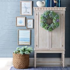 Whitewash Wood 2 Door Tall Cabinet