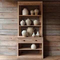 Whitewashed Bakery Wall Display Case